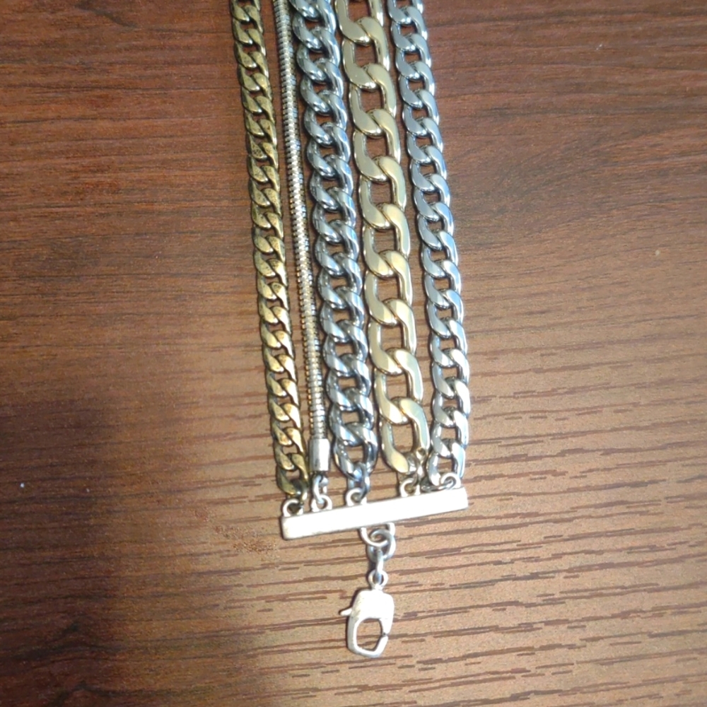 Jenny Bird Silver and Gold Chain Bracelet - Picture 6 of 7